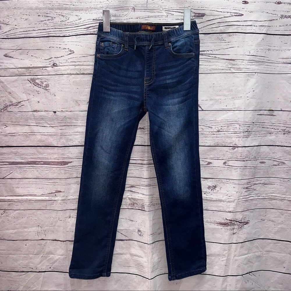 7 For All Mankind Girls Denim Drawstring Waist Jeans Size 10